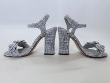 Load image into Gallery viewer, CHANEL Camellia Tweed CC Side Sandal Size 39