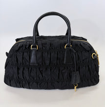Load image into Gallery viewer, Prada Black Gaufre Tote Bag