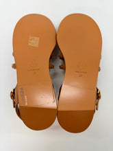Load image into Gallery viewer, CHANEL Light Brown CC Gladiator Sandals Size 37