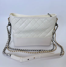 Load image into Gallery viewer, CHANEL Ivory Aged Calfskin Gabrielle Medium Hobo Bag