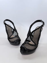 Load image into Gallery viewer, Prada Black Platform Slingback Size 37 1/2