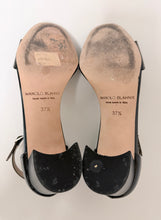 Load image into Gallery viewer, Manolo Blahnik Black Lauratomod 50 Sandals Size 37 1/2