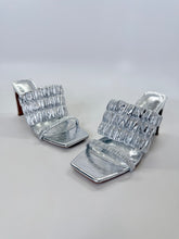 Load image into Gallery viewer, Jonathan Simkhai Silver Leather Slide Size 39