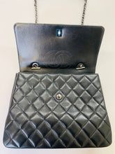 Load image into Gallery viewer, CHANEL Large Black Flap Bag With Handle