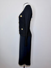 Load image into Gallery viewer, Balmain Black Knit Cardigan With Gold Buttons Size 38