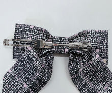Load image into Gallery viewer, CHANEL CC Tweed Print Bow Barrette