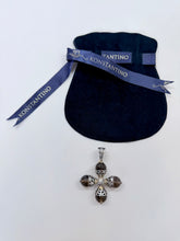 Load image into Gallery viewer, Konstantino Silver, Gold and Topaz Cross Pendant