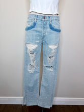 Load image into Gallery viewer, Jonathan Simkhai Man Made Pearl Distressed Denim Jeans Sizes 25