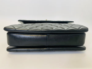 CHANEL Large Black Flap Bag With Handle