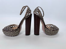 Load image into Gallery viewer, Aquazzura Chocolate Cozumel Plateau 140 Sandals Size 36 1/2