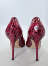 Load image into Gallery viewer, Jimmy Choo Abel Red and Black Snakeskin Pump Size 37