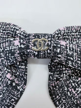 Load image into Gallery viewer, CHANEL CC Tweed Print Bow Barrette