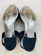 Load image into Gallery viewer, CHANEL Navy Blue Flat Sandal Size 39 1/2