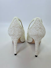 Load image into Gallery viewer, Jimmy Choo Hickory Ivory Woven Fabric Pumps Size 37
