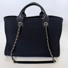 Load image into Gallery viewer, CHANEL Black Deauville Shopping Bag