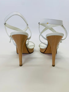 Ralph Lauren Collection White Strappy Sandal Size 9