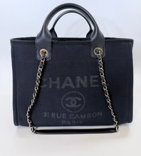 Load image into Gallery viewer, CHANEL Black Deauville Shopping Bag