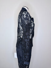 Load image into Gallery viewer, Self Portrait Black Lace Pussy Bow Shirt Size 4