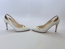 Load image into Gallery viewer, Jimmy Choo Hickory Ivory Woven Fabric Pumps Size 37