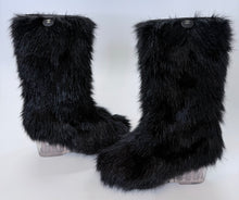 Load image into Gallery viewer, CHANEL Black Wedge Boot Size 38
