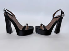Load image into Gallery viewer, Giuseppe Zanotti Black Himari Crystal Platform Wedge Size 36