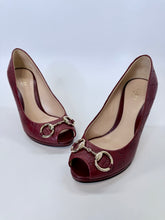 Load image into Gallery viewer, Gucci Burgundy Guccissima Platform Pumps Size 38