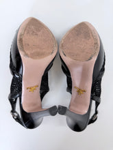 Load image into Gallery viewer, Prada Black Platform Slingback Size 37 1/2