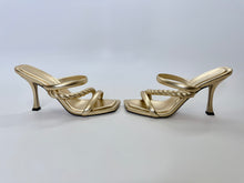 Load image into Gallery viewer, Jimmy Choo Gold Leather Diosa Mules Size 39 1/2