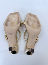 Load image into Gallery viewer, Jimmy Choo Gold Leather Diosa Mules Size 39 1/2