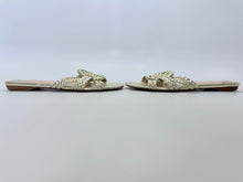 Load image into Gallery viewer, Christian Louboutin Gold Leather Marilla Flat Sandal Size 40