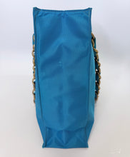 Load image into Gallery viewer, CHANEL Vintage Turquoise CC Chain Large Tote Bag