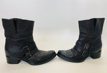 Load image into Gallery viewer, Miu Miu Black Double Buckle Motorcycle Boot Size 38