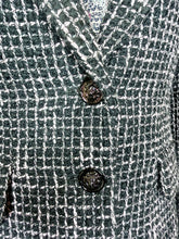 Load image into Gallery viewer, CHANEL 2022 Black, Pink and Silver Tweed Jacket With Lion CC Buttons Size 34