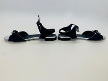 Load image into Gallery viewer, CHANEL Navy Blue Flat Sandal Size 39 1/2