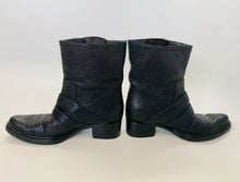 Load image into Gallery viewer, Miu Miu Black Double Buckle Motorcycle Boot Size 38