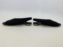 Load image into Gallery viewer, CHANEL Black Flat Slingback Sandal Size 38