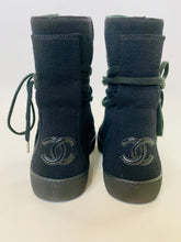 Load image into Gallery viewer, CHANEL Black CC Sneaker Boot Size 38