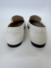 Load image into Gallery viewer, Jimmy Choo Ivory Mani Crystal Buckle Loafer Size 38 1/2