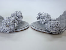 Load image into Gallery viewer, CHANEL Camellia Tweed CC Side Sandal Size 39