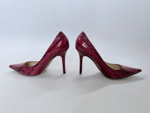 Load image into Gallery viewer, Jimmy Choo Abel Red and Black Snakeskin Pump Size 37