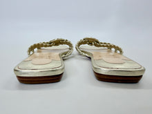 Load image into Gallery viewer, Christian Louboutin Gold Leather Marilla Flat Sandal Size 40