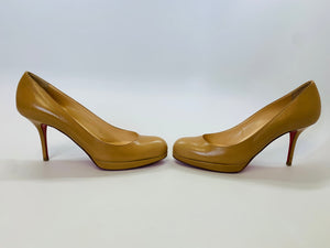 Christian Louboutin Camel Prorata 90 Pump Size 39 1/2
