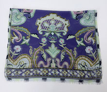 Load image into Gallery viewer, Etro Purple Floral Silk Oblong Scarf