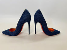 Load image into Gallery viewer, Christian Louboutin Kate 100 Denim Pumps Size 38