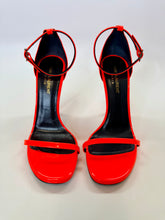 Load image into Gallery viewer, Saint Laurent Neon Orange Jane Sandals Size 39