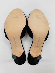 Manolo Blahnik Black Mule Size 40