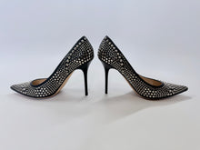 Load image into Gallery viewer, Jimmy Choo Anouk Black Leather and Silver Metal Studded Pumps Size 37