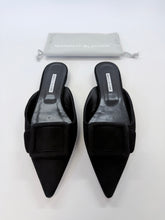 Load image into Gallery viewer, Manolo Blahnik Black Maysale Mules Size 42