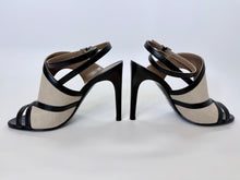 Load image into Gallery viewer, Hermès Natural and Black Rafaella Sandal Size 39 1/2