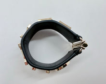 Load image into Gallery viewer, CHANEL Black Leather and CHANEL Letters Bracelet Size S